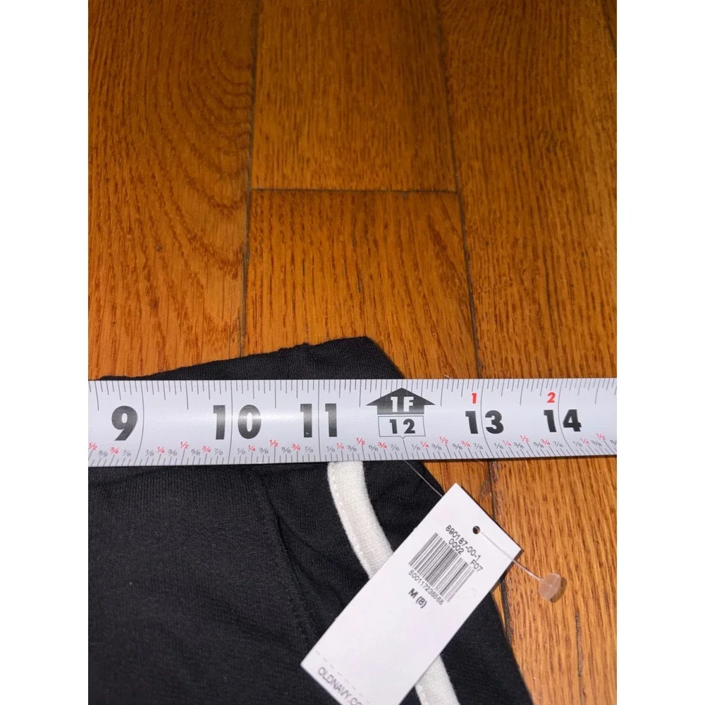 Old Navy Girls Black White Dolphin Shorts Athletic Drawstring Size M 8 NWT